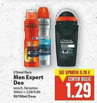 E-Center L'oréal Paris Men Expert Deo Angebot