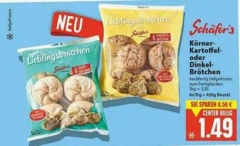 E-Center Schäfer's Körner-kartoffel- Oder Dinkel-brötchen Angebot