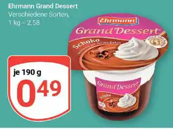 Globus Ehrmann Grand Dessert 190 g Angebot