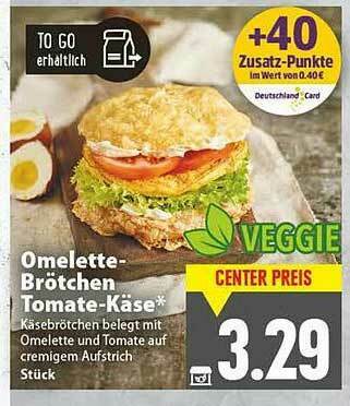 E-Center Omelette-brötchen Tomate-käse Angebot