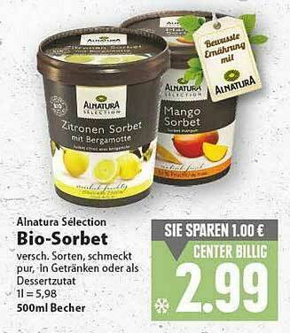 E-Center Alnatura Sélection Bio-sorbet Angebot