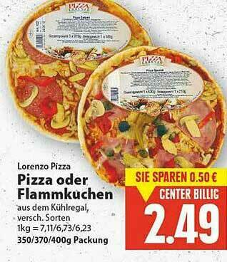 E-Center Lorenzo Pizza Pizza Oder Flammkuchen Angebot