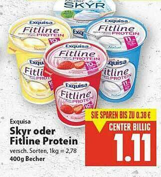 E-Center Exquisa Skyr Oder Fitline Protein Angebot