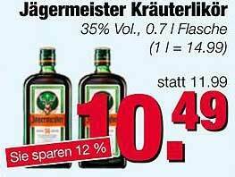 Edeka Scherer Jägermeister Kräuterlikör Angebot