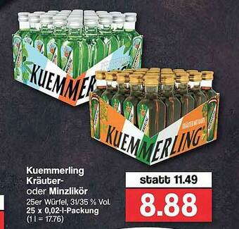 Famila Nord West Kuemmerling Kräuter- Oder Minzlikör Angebot