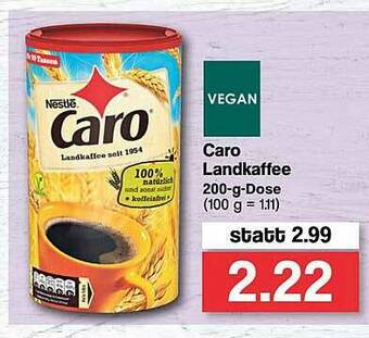 Famila Nord West Caro Landkaffee Vegan Angebot