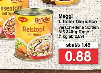 Famila Nord West Maggi 1 Teller Gerichte Angebot