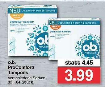 Famila Nord West O.b. Procomfort Tampons Angebot