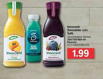 Famila Nord West Innocent Smoothie Oder Saft Angebot