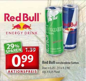 Getränkeland Red Bull Verschiedene Sorten Angebot