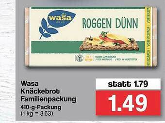 Famila Nord West Wasa Knächebrot Familienpackung Angebot