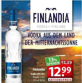 Getränkeland Finlandia Vodka 40% Vol. Angebot