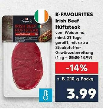 Kaufland K-favourites Irish Beef Hüftsteak Angebot