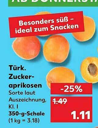 Kaufland Zuckeraprikosen Angebot