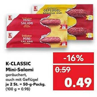 Kaufland K-classic Mini-salami Angebot