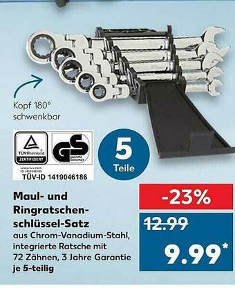 Kaufland Maul- Und Ringratschenschlüssel-satz Angebot