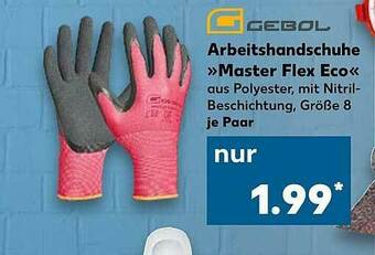 Kaufland Gebol Arbeitshandschuhe „master Flex Eco” Angebot