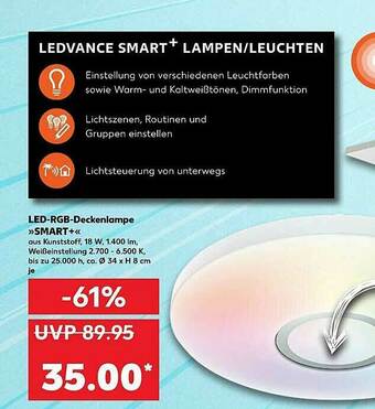 Kaufland Led-rgb-deckenlampe „smart+” Angebot