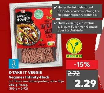 Kaufland K-take It Veggie Veganes Infinity-hack Angebot