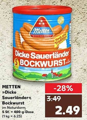 Kaufland Mettten „dicke Sauerländer” Bockwurst Angebot