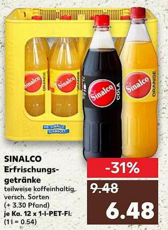 Kaufland Sinalco Erfrischungsgetränke Angebot