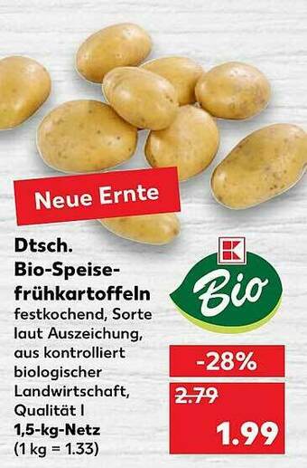 Kaufland Dtsch. Bio-speise-frühkartoffeln Angebot