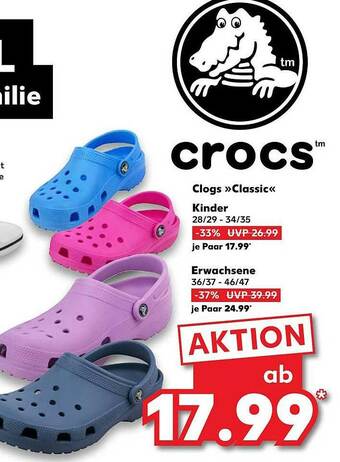 Kaufland Crocs Clogs »classic« Kinder Erwachsene Angebot