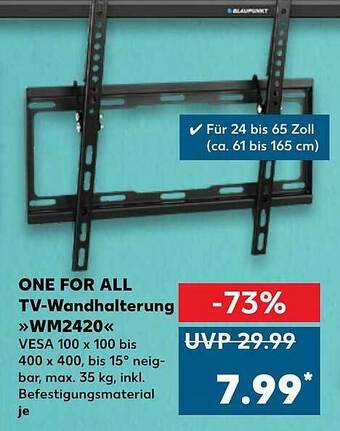 Kaufland One For All Tv-wandhalterung »wm2420« Angebot