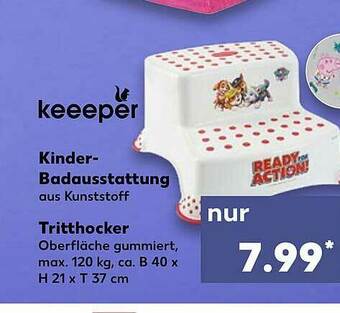 Kaufland Keeeper Kinder- Badausstattung Tritthocker Angebot