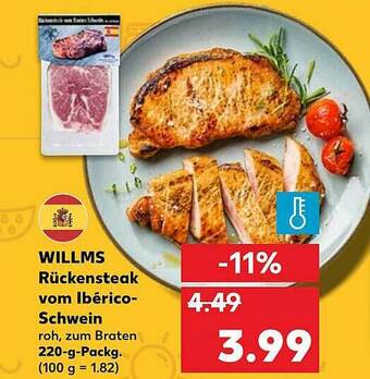 Kaufland Willms Rückensteak Vom Ibérico- Schwein Angebot