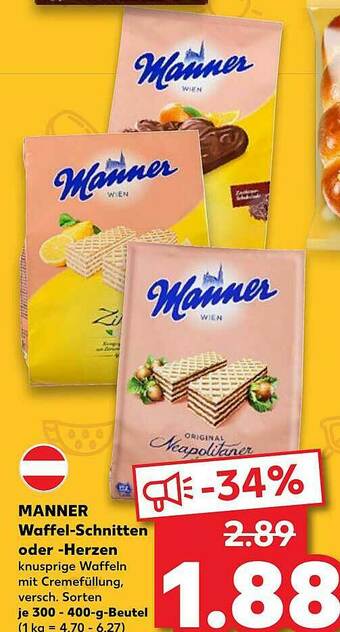 Kaufland Manner Waffel-schnitten Oder -herzen Angebot