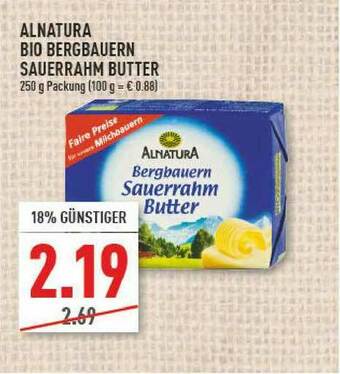 Marktkauf Alnatura Bio Bergbauern Sauerrahm Butter Angebot