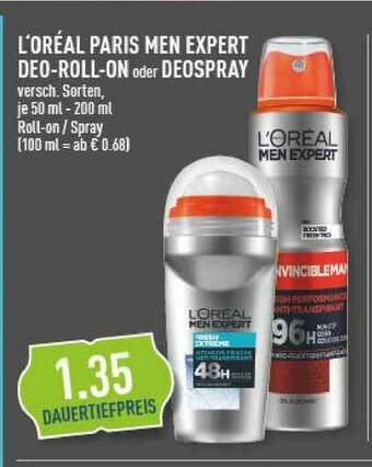 Marktkauf L'oréal Paris Men Expert Deo-roll-on Oder Deospray Angebot