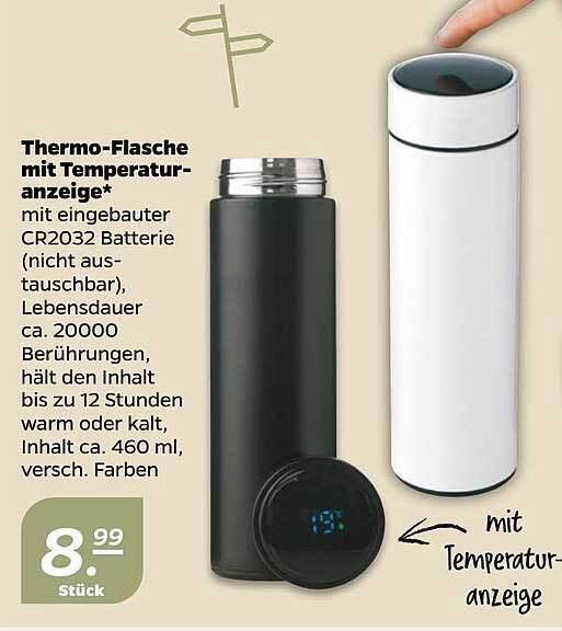 Thermoflasche mit temperaturanzeige Angebot bei NETTO