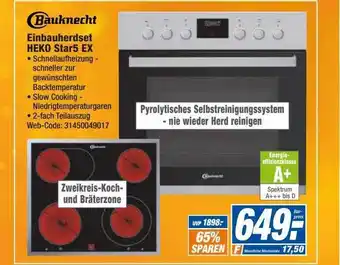 HEM Expert Bauknecht einbauherdset heko star5 ex Angebot