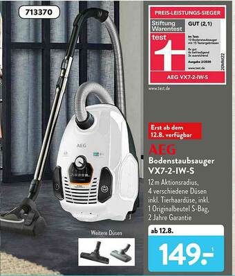 Aldi Süd AEG Bodenstaubsauger VX7-2-IW-S Angebot