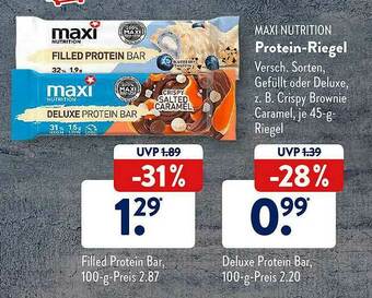 Aldi Süd Maxi Nutrition Protein-Riegel Angebot