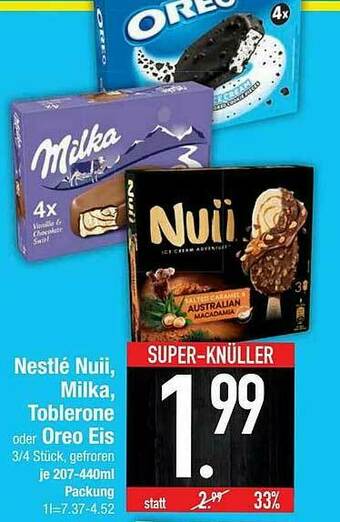 E-Center Nestlé Nuii Milka Toblerone Oder Oreo Eis Angebot