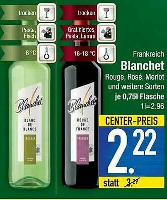 E-Center Frankreich Blanchet Rouge Rosé Merlot Angebot