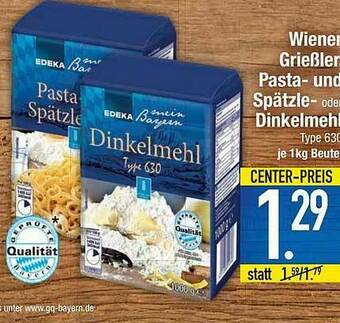 E-Center Wiener Grießlend Pasta- Und Spätzle- Oder Dinkelmehl Angebot