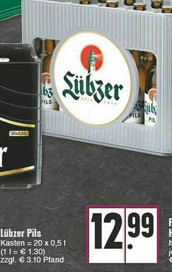 E-Center Lübzer Pils Angebot