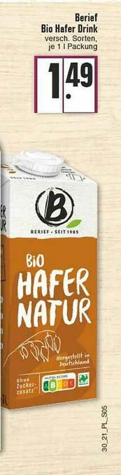 E-Center Berief Bio Hafer Drink Angebot