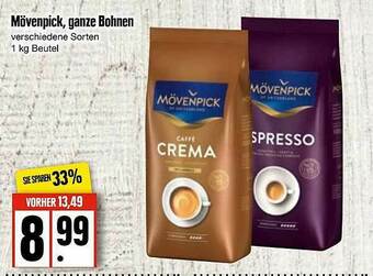 Edeka Mövenpick Ganze Bohnen Angebot