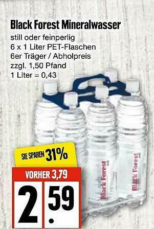 Edeka Black Forest Mineralwasser Angebot