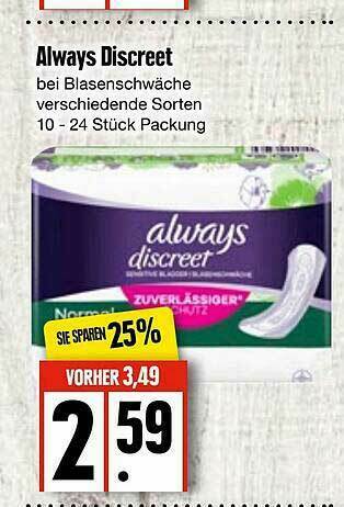 Edeka Always Discreet Angebot