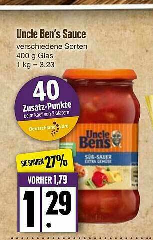 Edeka Uncle Ben's Sauce Angebot