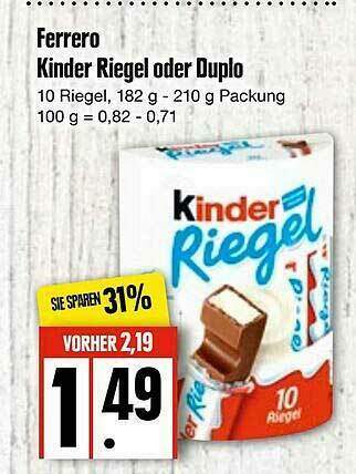 Edeka Ferrero Kinder Riegel Oder Duplo Angebot