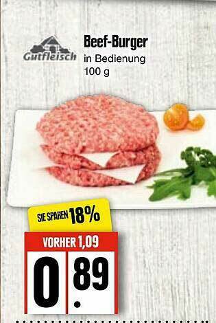 Edeka Beef-bruger Gutfleisch Angebot