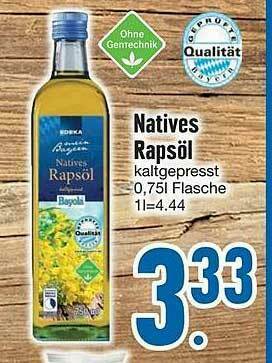 Edeka Natives Rapsöl Angebot