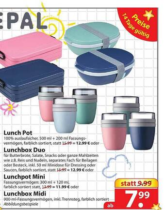 Famila Nord Ost Mepal Lunch Pot, Lunchbox Duo, Lunchpot Mini Oder Midi Angebot